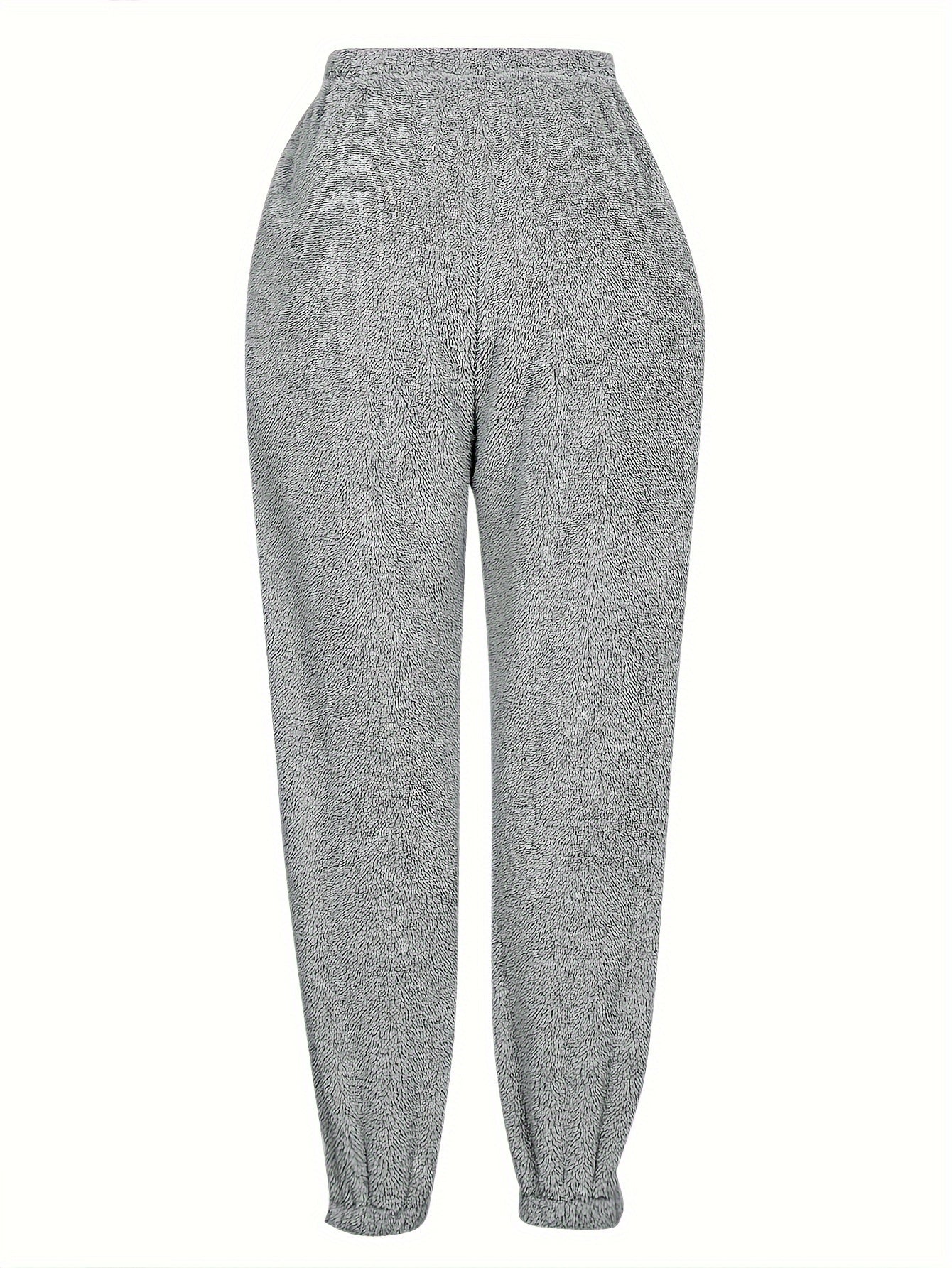 Pantalon Pyjama Polaire Duveteux – Brume d’Hiver