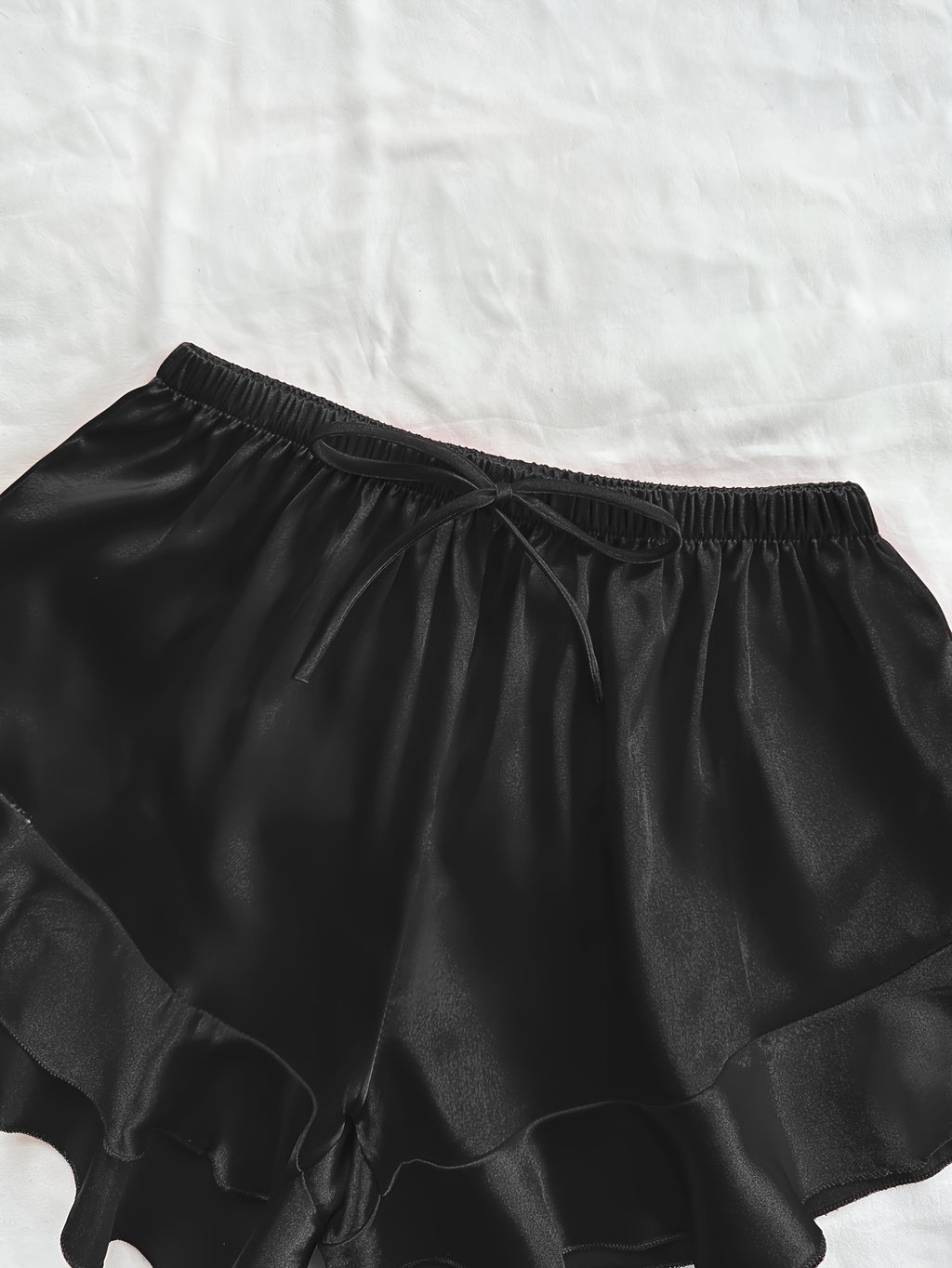 Ensemble Pyjama Débardeur et Short Satinés (Lot de 2) – Souffle Satiné