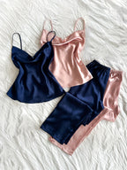 Ensemble Pyjama Débardeur et Pantalon Satinés (Lot de 2) – Reflet Satiné