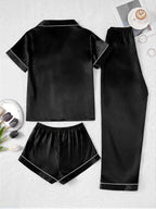 Ensemble Pyjama Trio Satiné Modulable – Reflet Composé