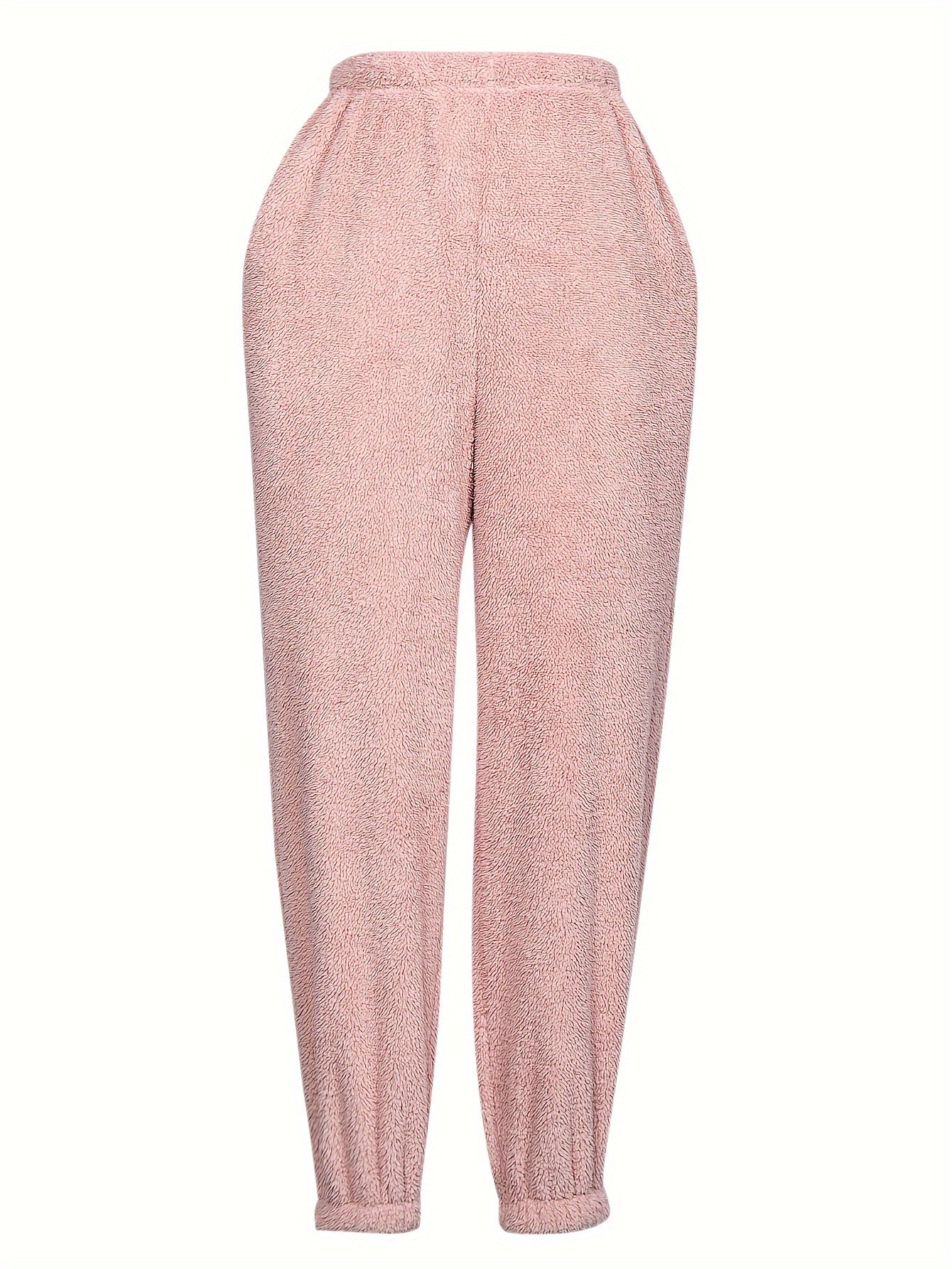 Pantalon Pyjama Polaire Duveteux – Brume d’Hiver
