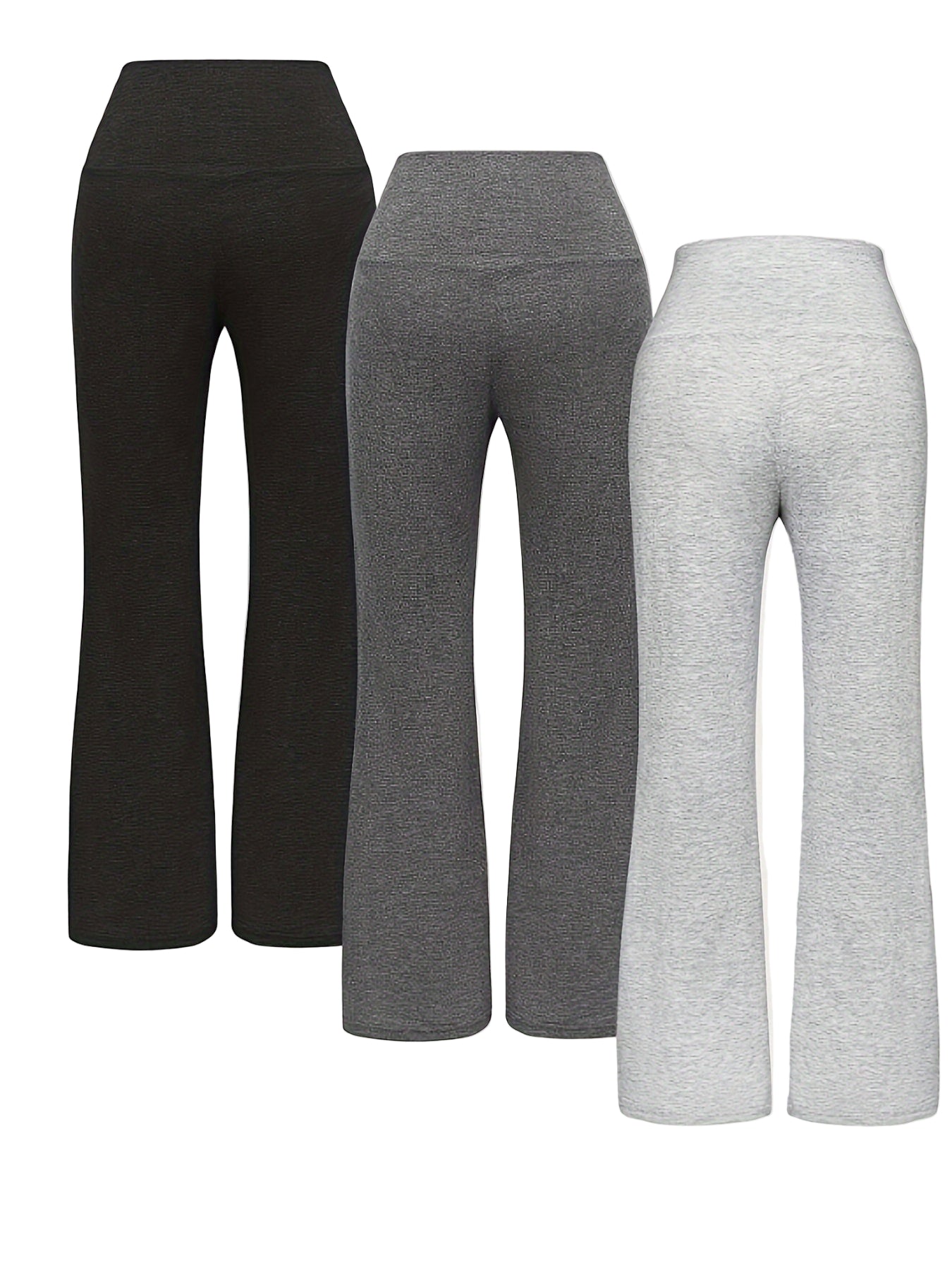 Pantalon Jambes Larges Taille Haute (Lot 3) – Luxe Décontracté