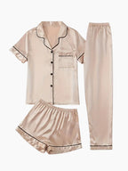 Ensemble Pyjama Trio Satiné Modulable – Reflet Composé