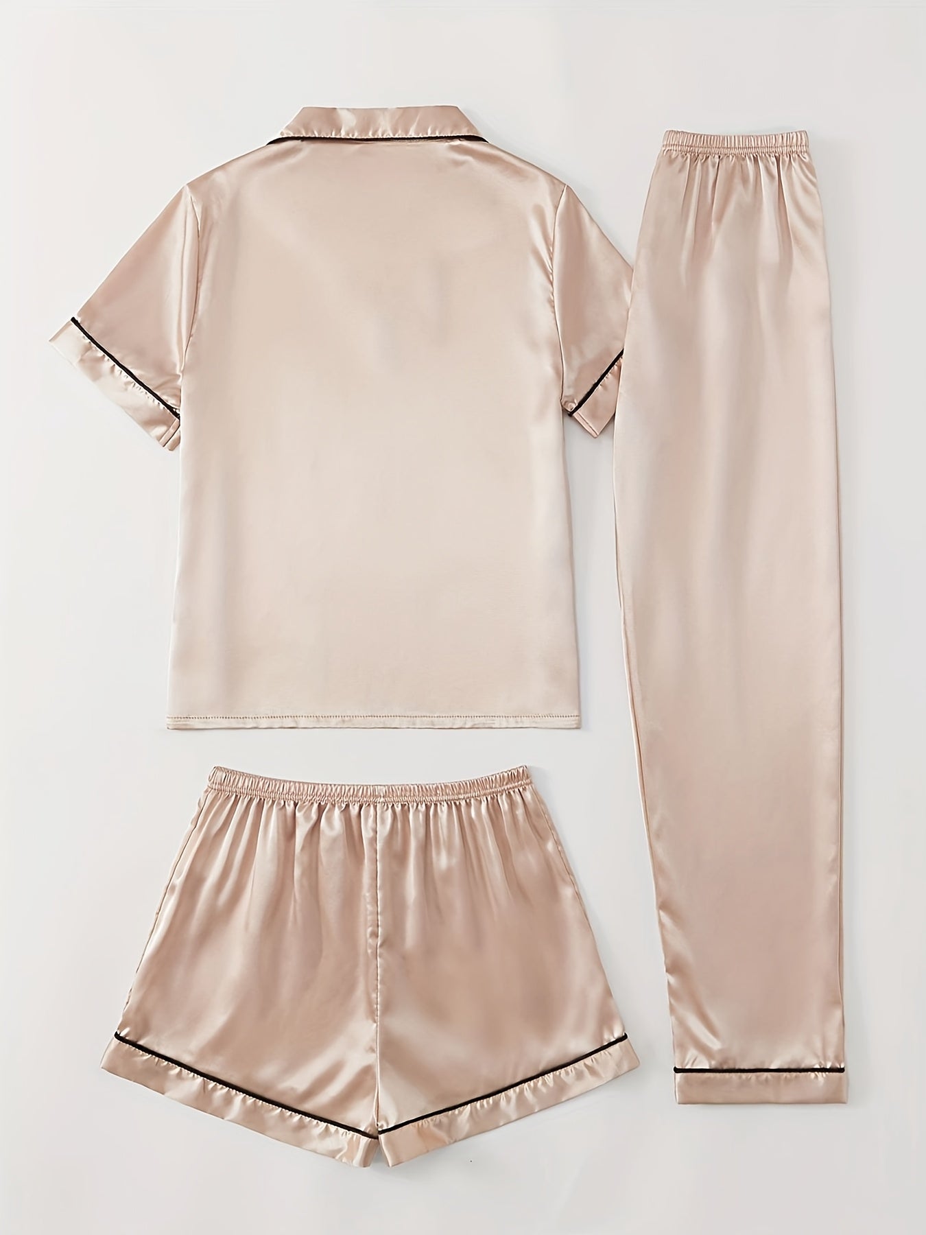 Ensemble Pyjama Trio Satiné Modulable – Reflet Composé