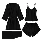 Ensemble Pyjama Quatuor Satiné Modulable – Éclat Complet