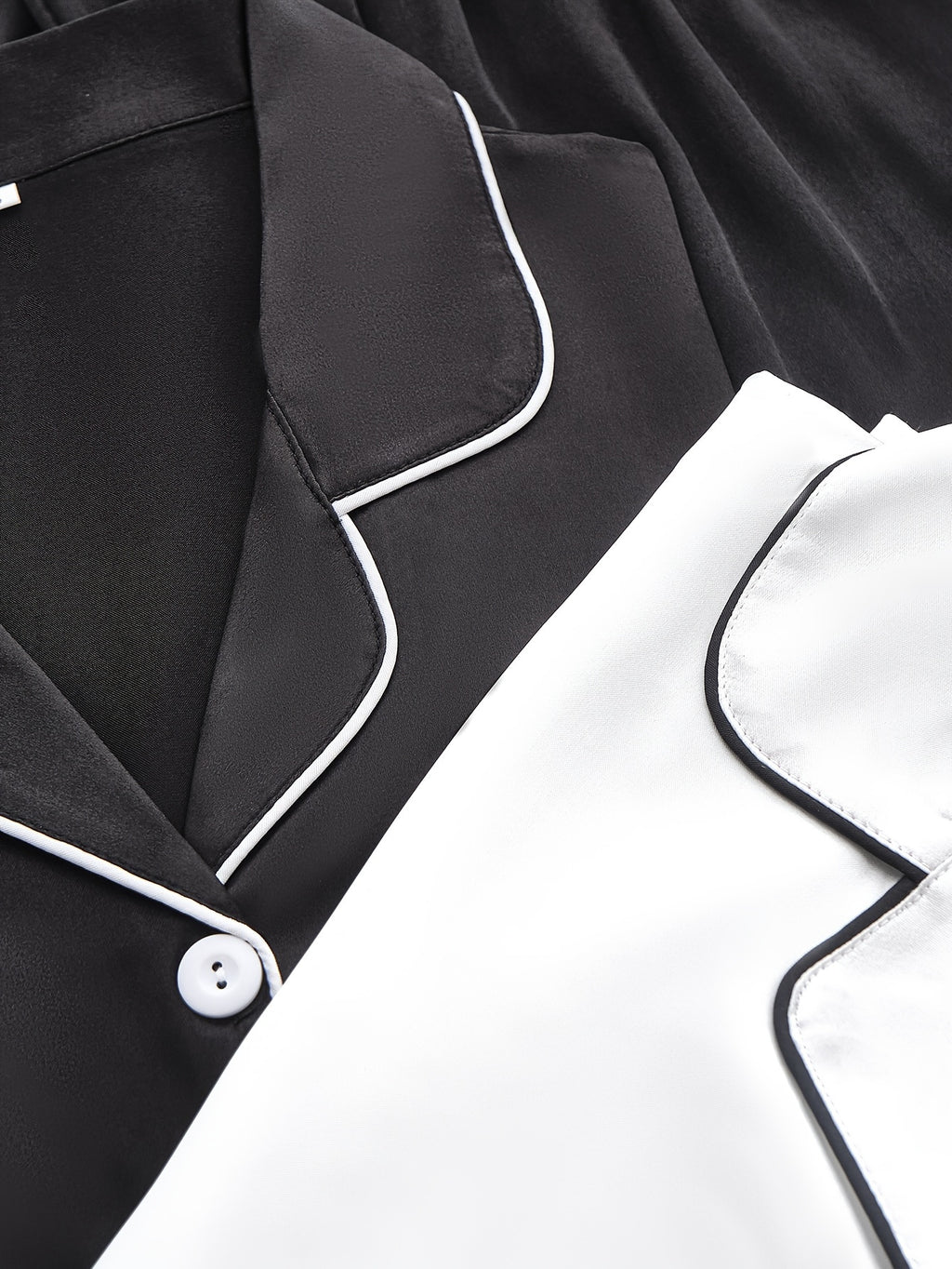 Ensemble Pyjama Chemise et Pantalon Satinés (Lot de 2) – Accord Satiné