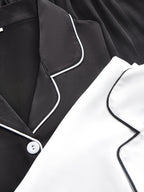 Ensemble Pyjama Chemise et Pantalon Satinés (Lot de 2) – Accord Satiné