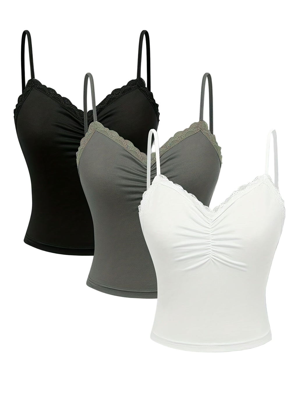 Débardeurs Dentelle (Lot de 3) – Élégance Quotidienne