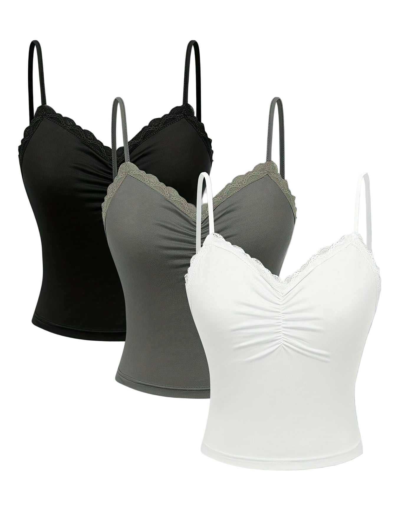 Débardeurs Dentelle (Lot de 3) – Élégance Quotidienne
