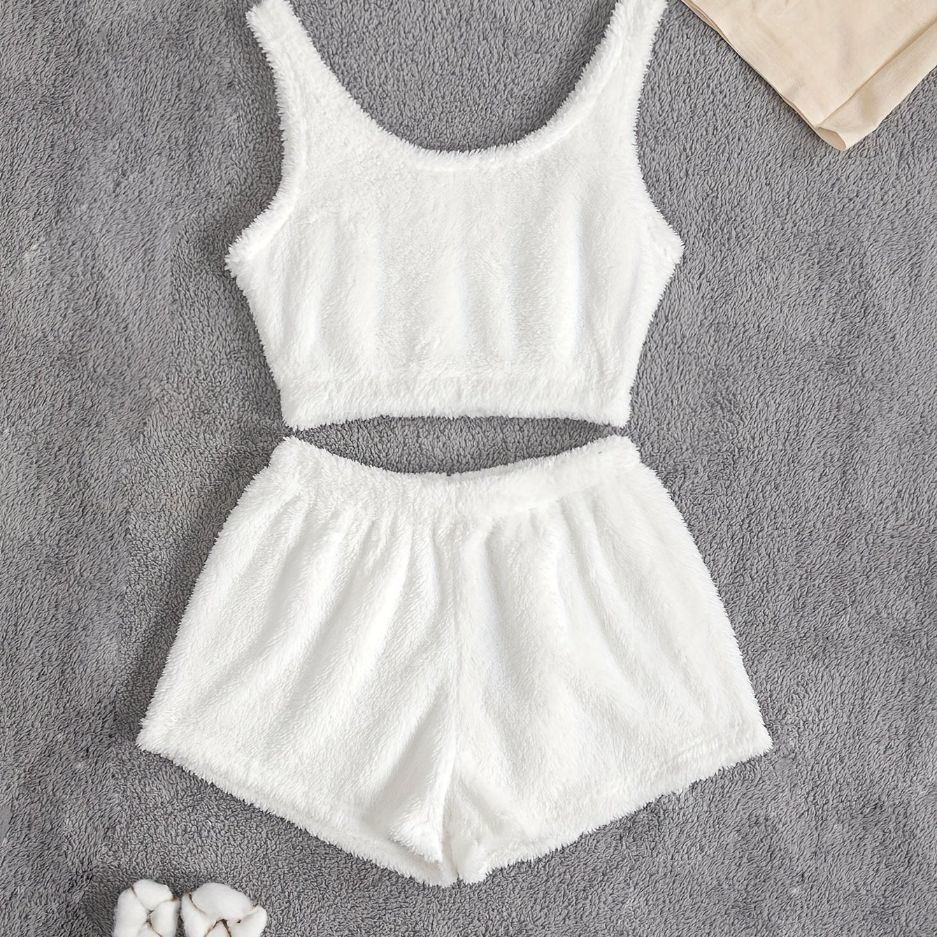 Ensemble Pyjama Court Polaire Top et Short – Nuage Doux