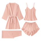 Ensemble Pyjama Quatuor Satiné Modulable – Éclat Complet