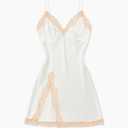 Nuisette Satinée à Bretelles – Lueur de Brume