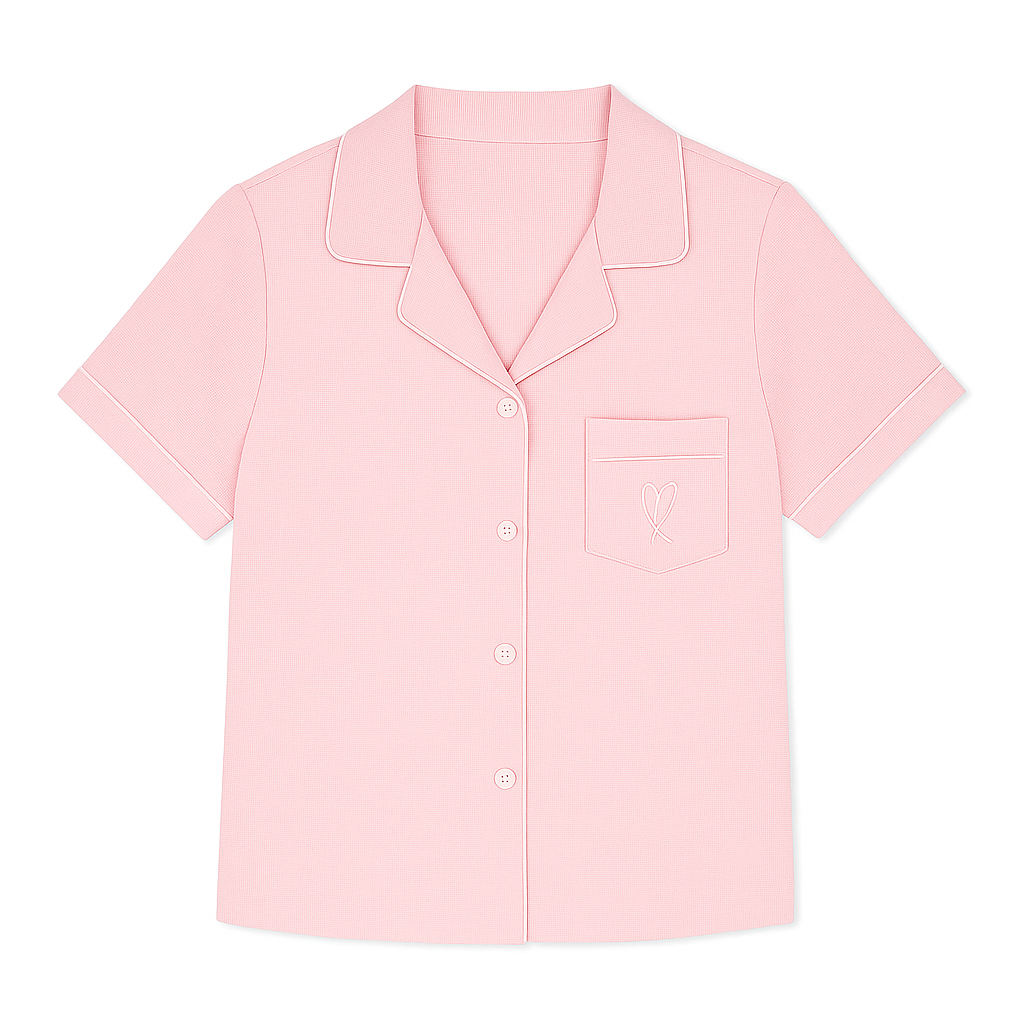 Ensemble Pyjama Chemisier et Pantalon – Tendresse Brodée