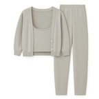 Trio Doux Gilet, Débardeur et Pantalon – Signature Élégante