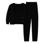 Trio Doux Gilet, Débardeur et Pantalon – Signature Élégante