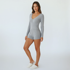 Ensemble Pyjama Manches Longues et Short – Sérénité Côtelée
