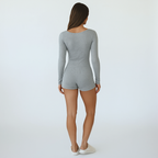 Ensemble Pyjama Manches Longues et Short – Sérénité Côtelée