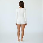 Ensemble Pyjama Manches Longues et Short – Sérénité Côtelée