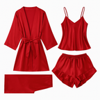 Ensemble Pyjama Quatuor Satiné Modulable – Éclat Complet