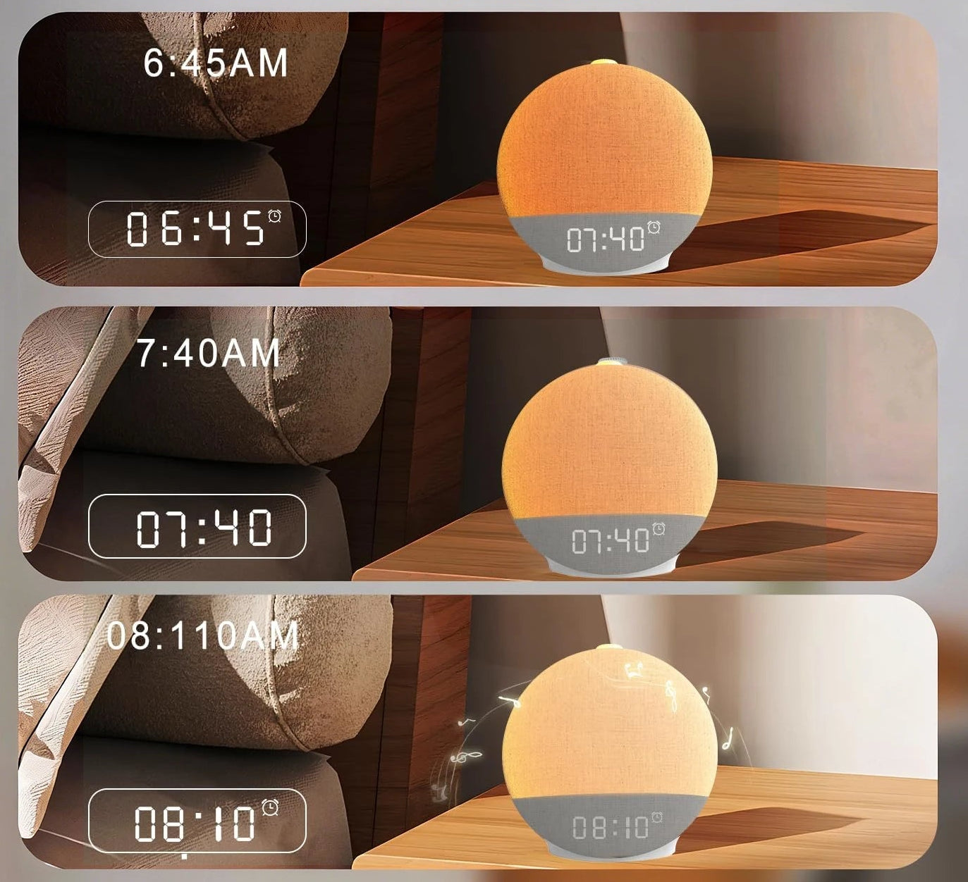 Réveil Simulateur d'Aube - Lumière Naturelle & Sérénité