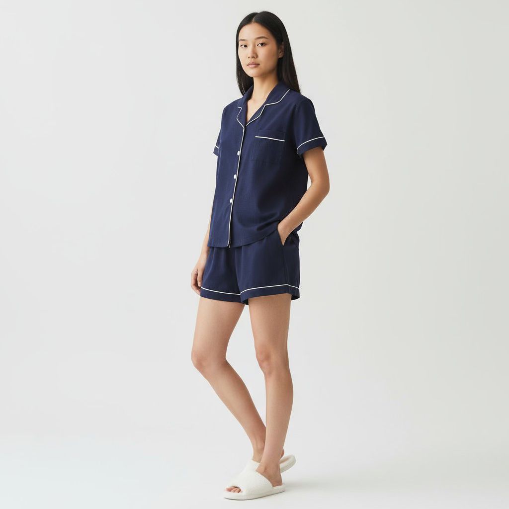 Ensemble  Pyjama Chemise Manches Courtes et Short – Éveil Naturel