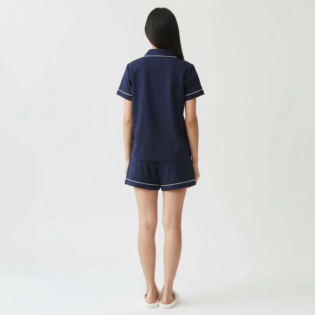 Ensemble  Pyjama Chemise Manches Courtes et Short – Éveil Naturel