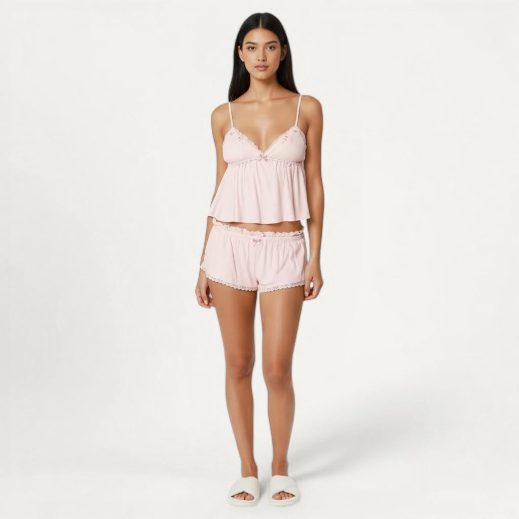 Ensemble Pyjama Babydoll - Douceur Romantique