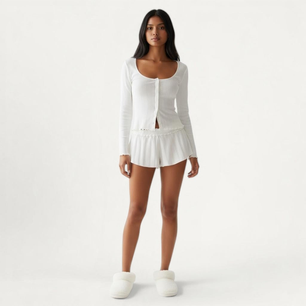 Ensemble Cocooning Côtelé - Douceur Volantée