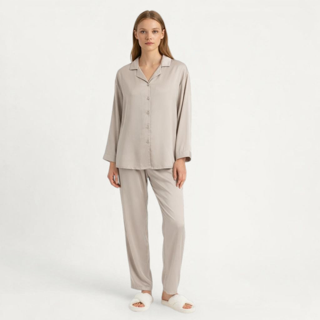 Ensemble Pyjama Long – Élégance Naturelle