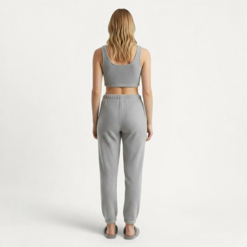 Ensemble Pyjama Polaire Femme Débardeur et Pantalon Chaud – Cocon Polaire