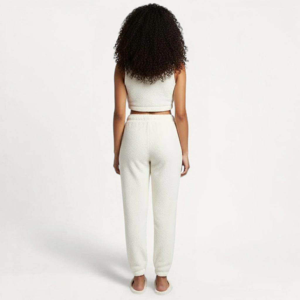 Ensemble Pyjama Polaire Femme Débardeur et Pantalon Chaud – Cocon Polaire