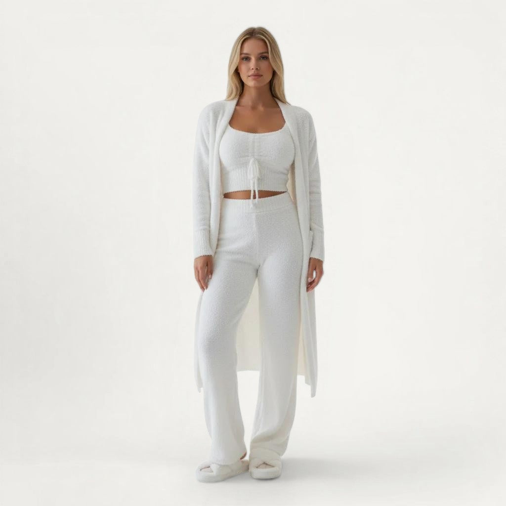 Ensemble Pyjama Femme 3 Pièces Cocooning Chaud – Confort Quotidien