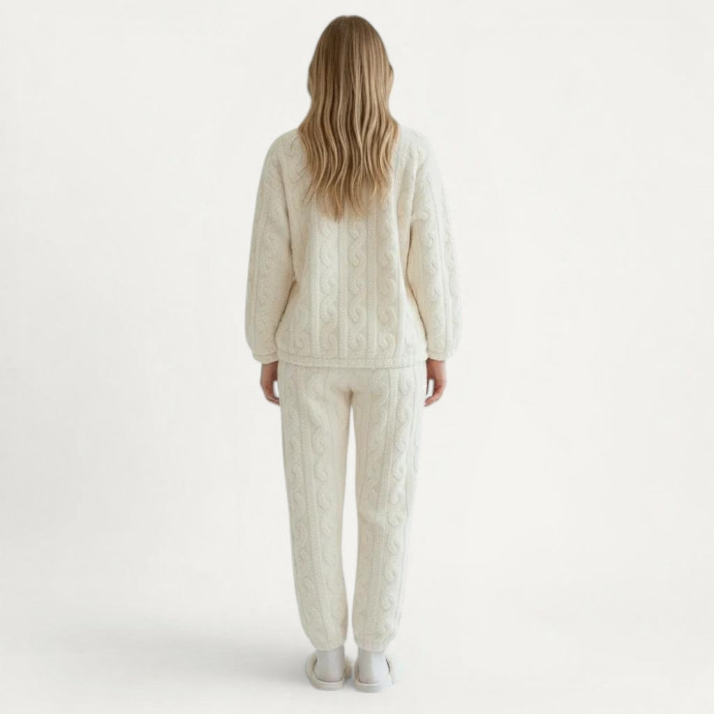 Ensemble Pyjama Polaire Femme Manches Longues Chaud – Douce Étreinte