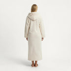 Peignoir Chaud avec Capuche Femme en Polaire – Cocon Vanille