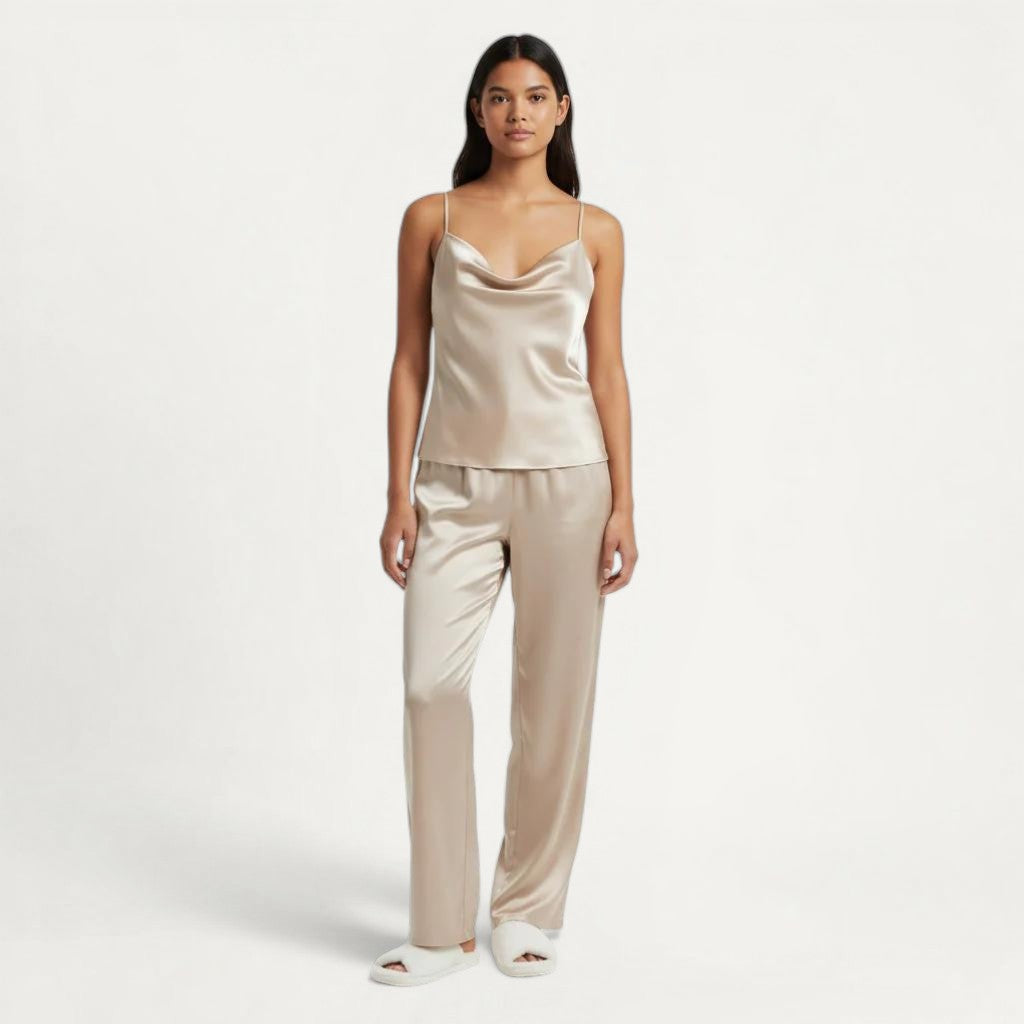 Ensemble Pyjama Satin Femme Élégant et Fluide – Douce Séduction