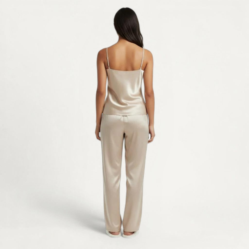 Ensemble Pyjama Satin Femme Élégant et Fluide – Douce Séduction