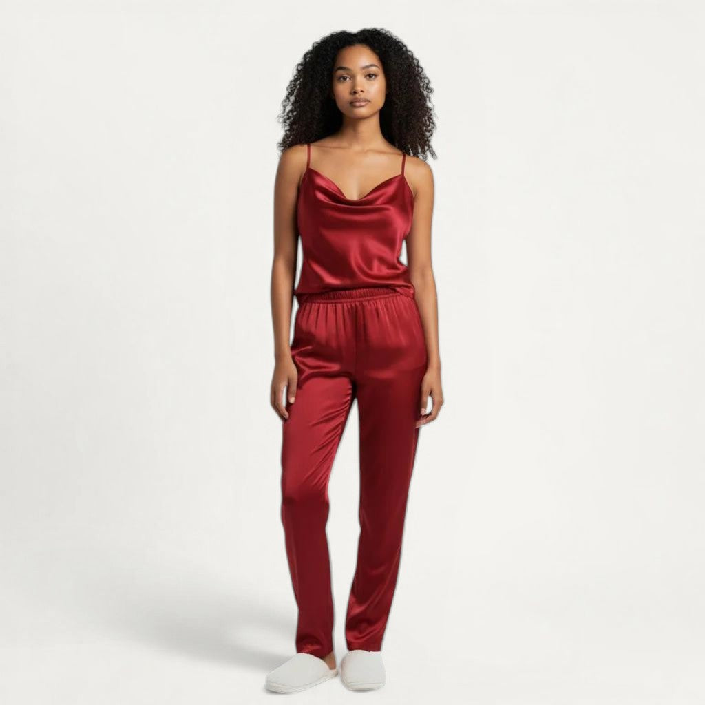 Ensemble Pyjama Satin Femme Élégant et Fluide – Douce Séduction