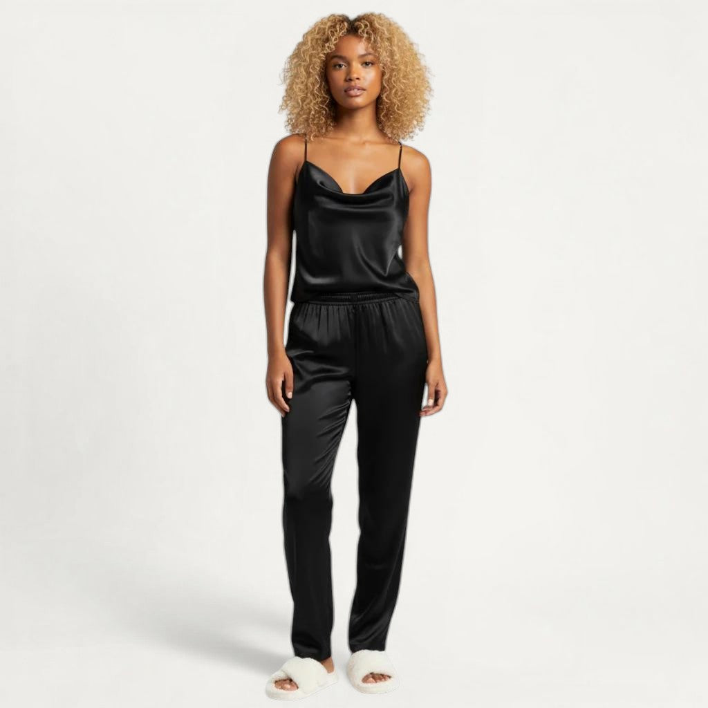Ensemble Pyjama Satin Femme Élégant et Fluide – Douce Séduction