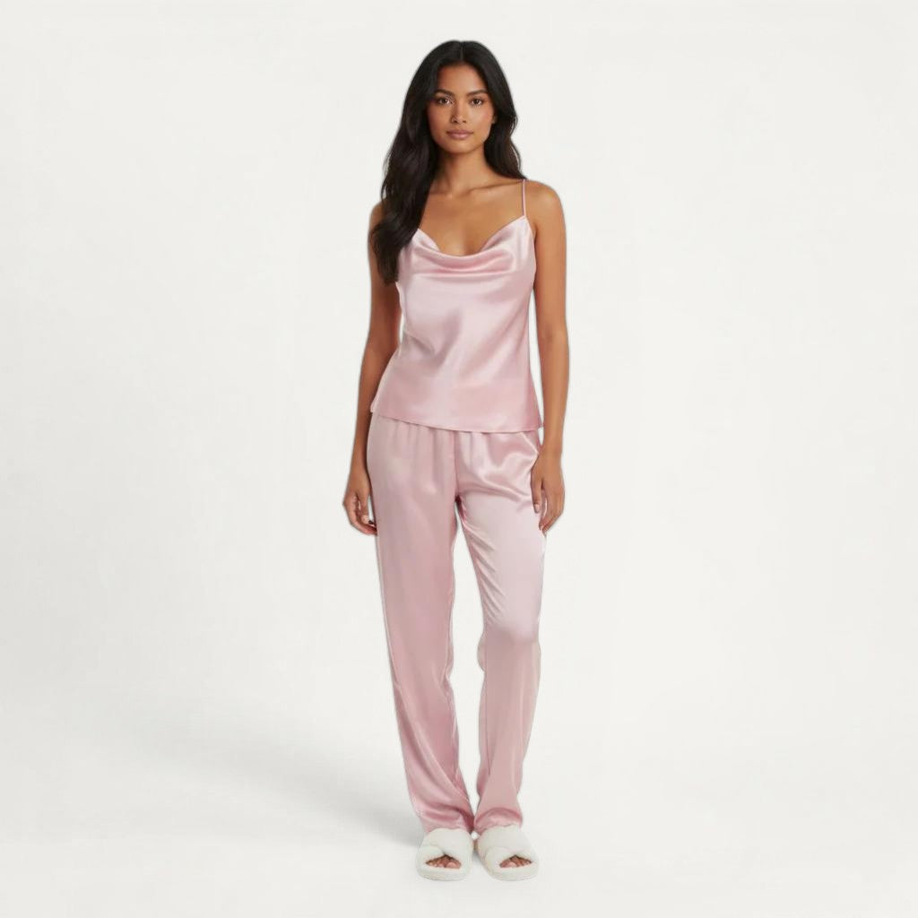 Ensemble Pyjama Satin Femme Élégant et Fluide – Douce Séduction