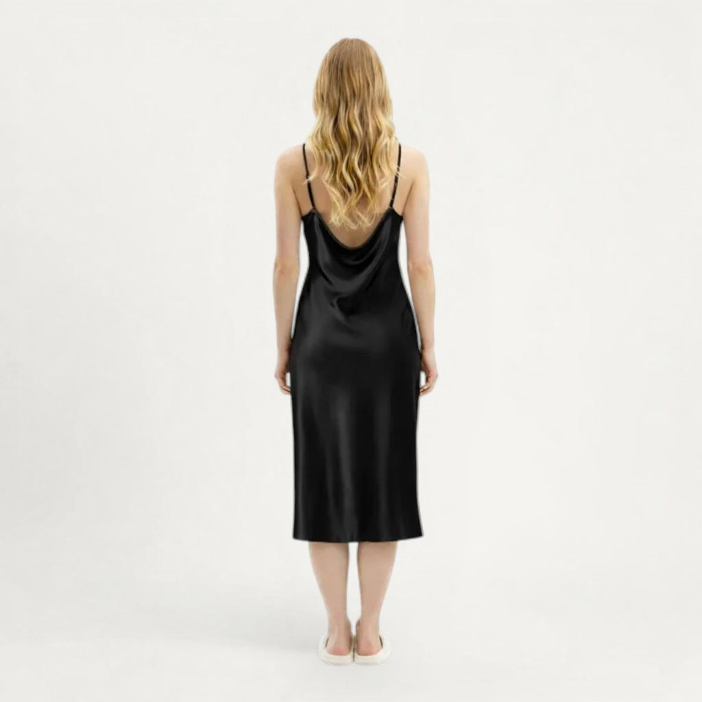 Nuisette Satin Femme Longue Élégante – Brume Douce