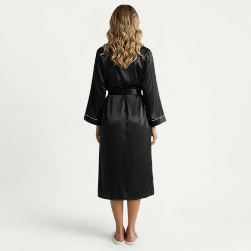 Chemise de Nuit Satin Femme Longue Élégante – Clair de Brume