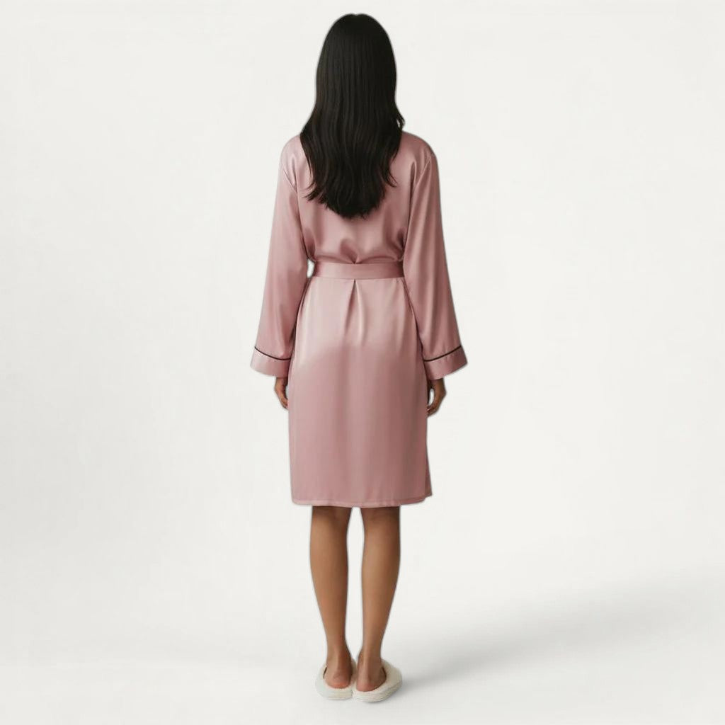 Chemise de Nuit Satin Femme Longue Élégante – Clair de Brume