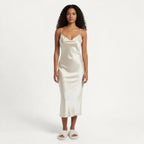 Nuisette Satin Femme Longue Élégante – Brume Douce