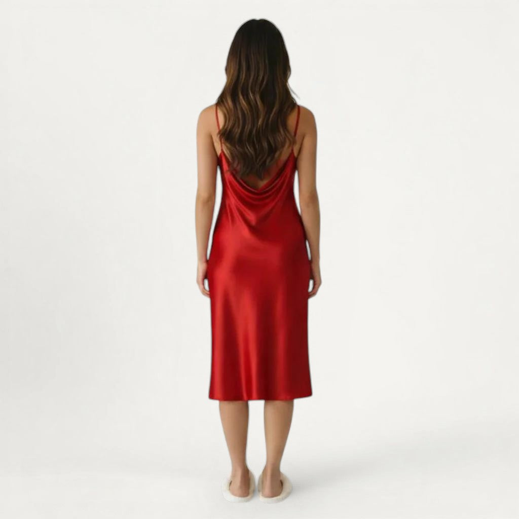 Nuisette Satin Femme Longue Élégante – Brume Douce