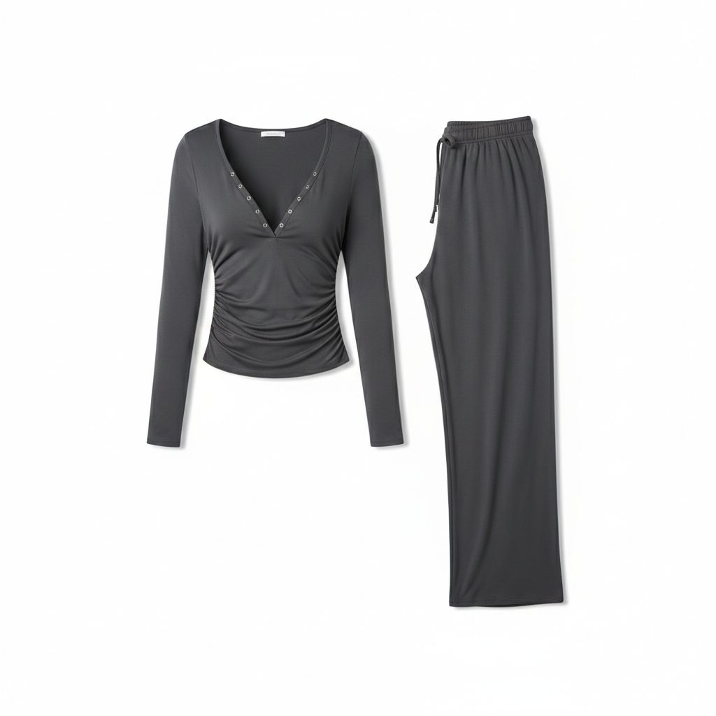 Ensemble Pyjama Manches Longues et Pantalon – Pure Élégance