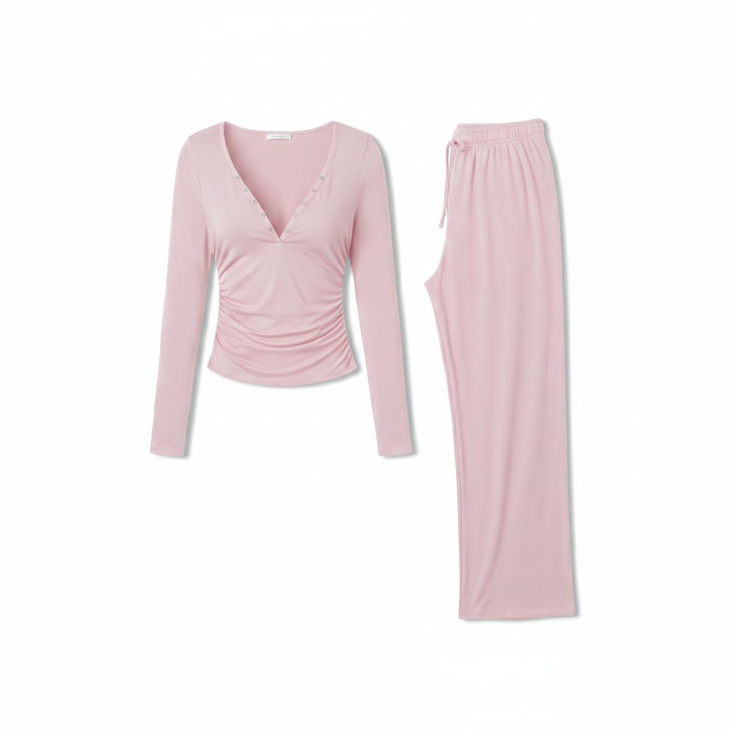 Ensemble Pyjama Manches Longues et Pantalon – Pure Élégance