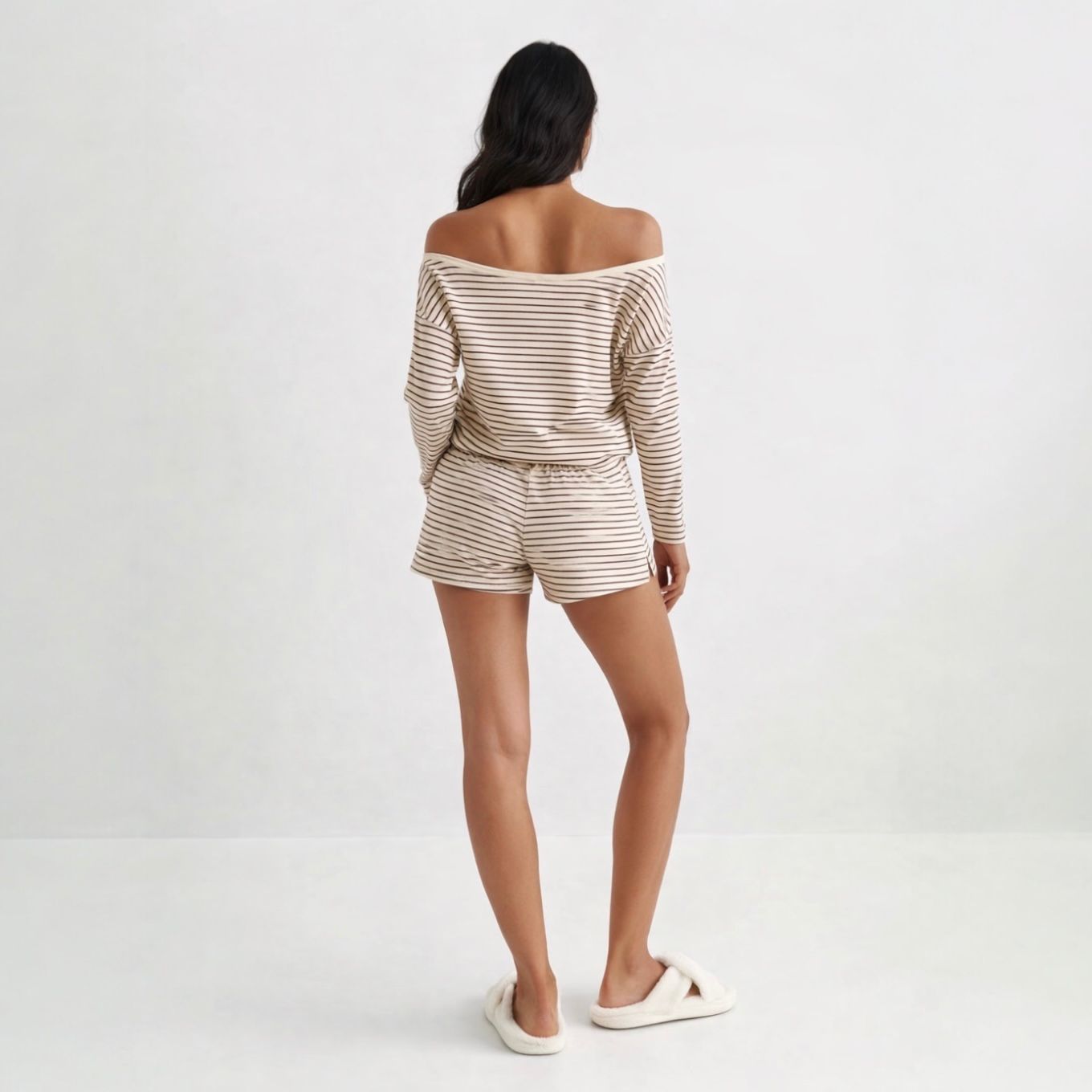 Pyjama Shorty à Rayures - Brise Légère