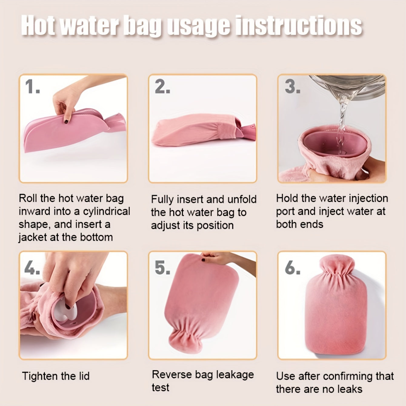 Bouillotte en maille peluche (1L) – Nid de Chaleur