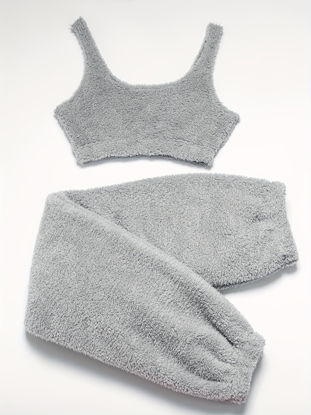 Ensemble Pyjama Polaire Duveteux Débardeur et Pantalon – Cocon Polaire