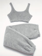 Ensemble Pyjama Polaire Duveteux Débardeur et Pantalon – Cocon Polaire